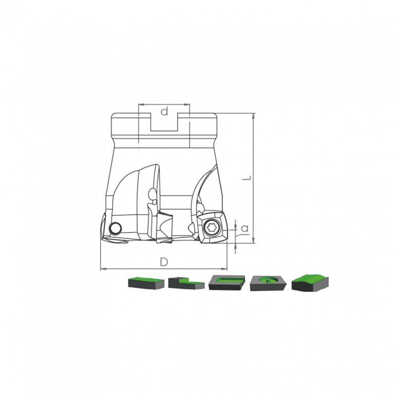 Корпус фрезы HTK SDMT09 D50 A22 Z05-H Турция