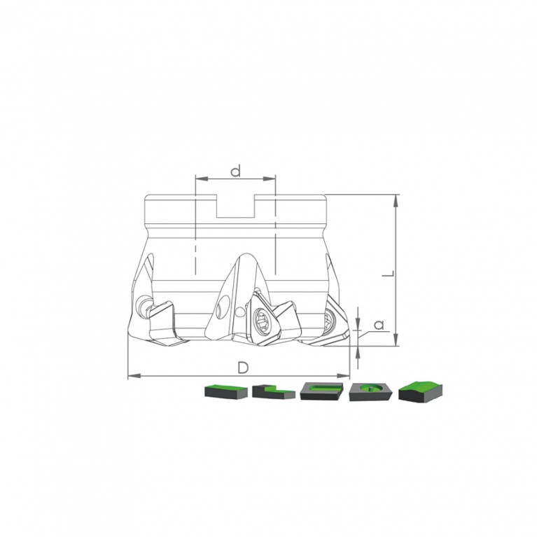 Корпус фрезы HTK WD08 D40 A16 Z04-H Турция