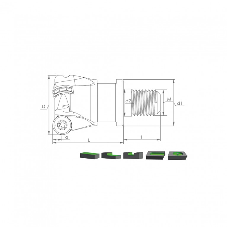 Корпус фрезы MT RN12 D32 M16 L43 Z02-H Турция