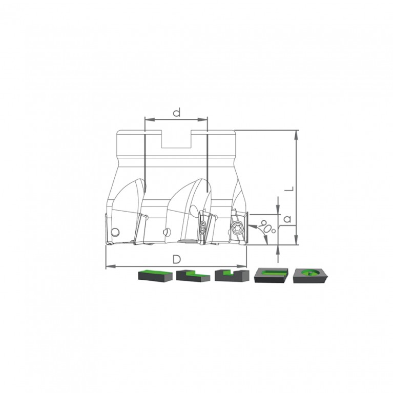 Корпус фрезы TK90 AP11 D40 A16 Z05-H Турция