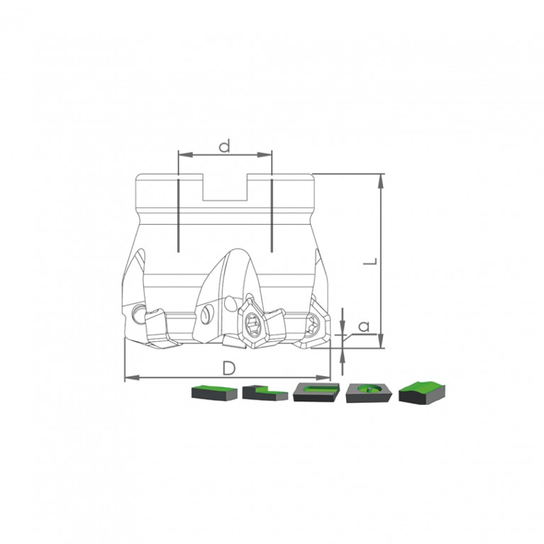 Корпус фрезы HTK WX07 D40 A16 Z04-H Турция