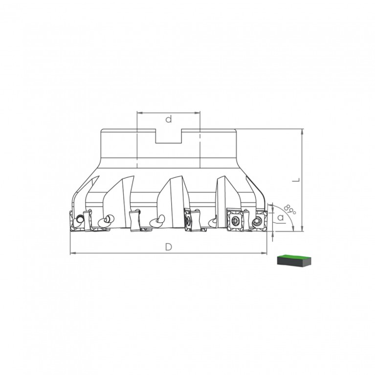 Корпус фрезы TK89L SN12 D63 A22 Z06-H Турция