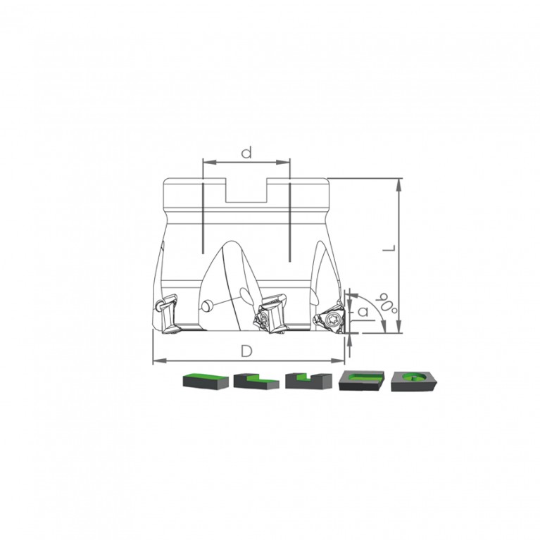 Корпус фрезы TK90 TNGX10 D63 A22 Z06-H Турция