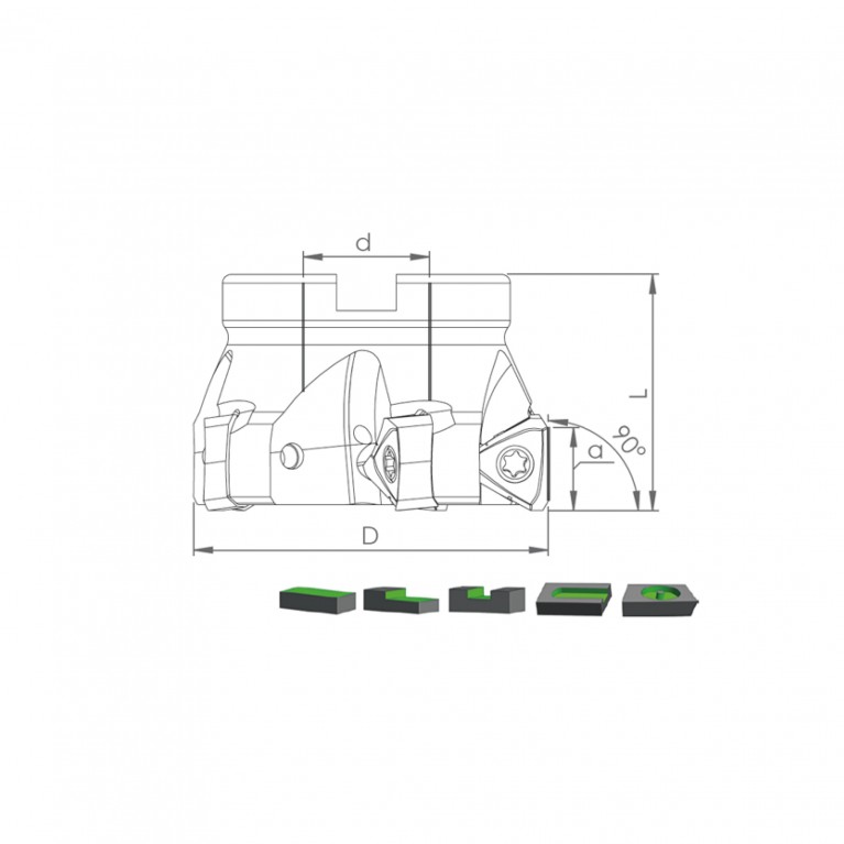 Корпус фрезы TK90 TN18 D100 A32 Z07-H Турция