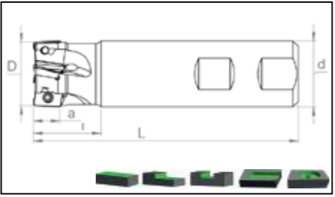 Фреза ST90 APKT10 D25 W25 L150 Z03-H Турция