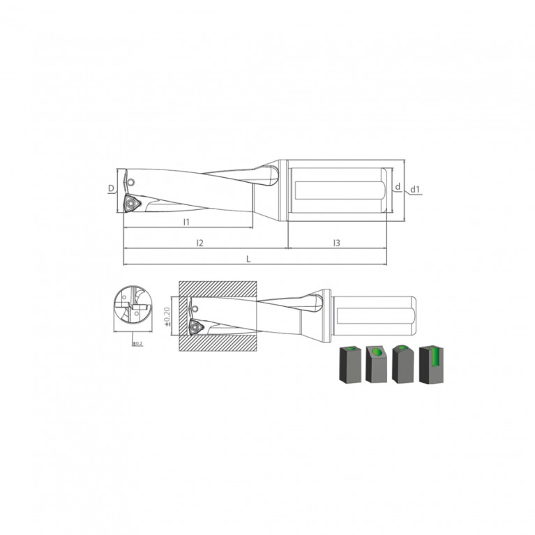 Сверло SDUM 20XD4 WCM.040208 Турция