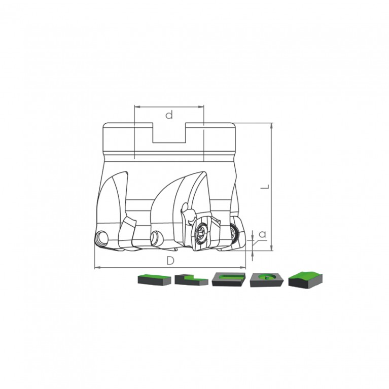 Корпус фрезы HTK SO10 D40 A16 Z04-H Турция