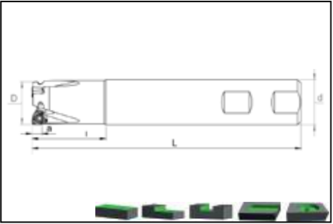 Фреза ST90 XNKT08 D32 W32 L150 Z02 Турция