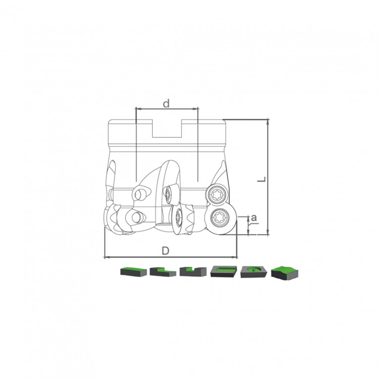 Корпус фрезы TK RC1204S D80 A27 Z07-H Турция