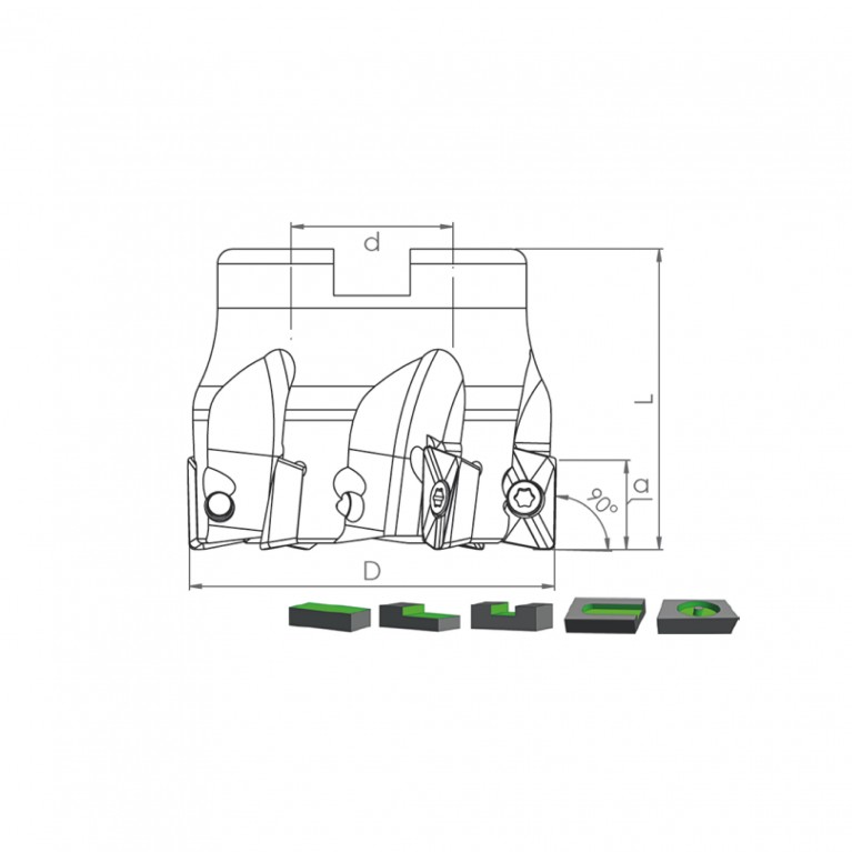 Корпус фрезы TK90 XO12 D50 A22 Z06-H Турция