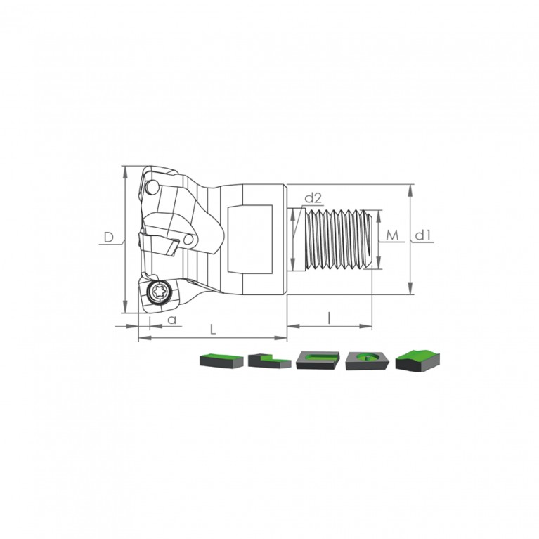 Корпус фрезы MHT SO10 D35 M16 L43 Z03-H Турция