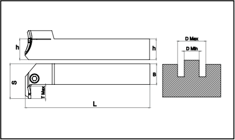 Державка 2525 BDKT LT K4C (Ø36x48) t max:20 Турция